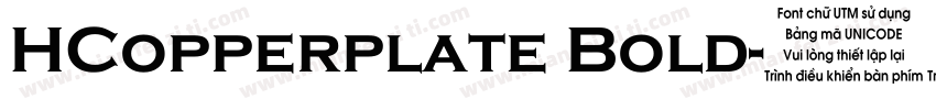 HCopperplate Bold字体转换